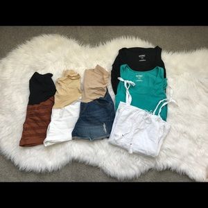 Maternity tank tops and shorts